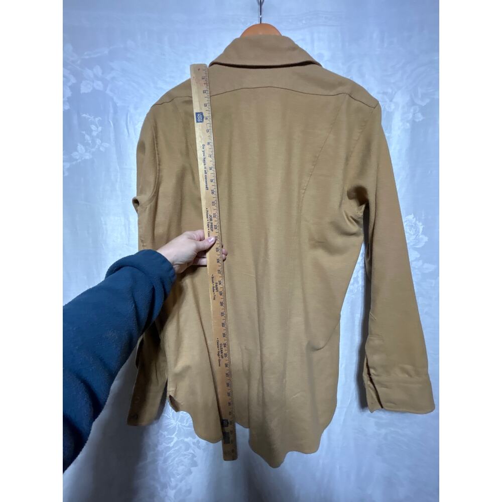 VTG Pendleton Button Up Shirt Large Brown 100% Wool Long Sleeve Western Rodeo 70 - Picture 11 of 12